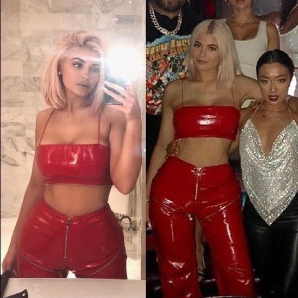 COPY - I.AM.GIA Red Isla Pants— seen on Kylie Jenner
